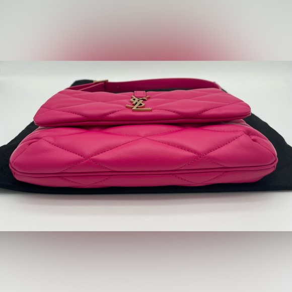BRAND NEW Saint Laurent YSL Le 57 Leather Shoulder Bag Quilted Purse Pink! - Picture 12 of 16